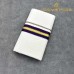 Off-White Pure Handloom Balaramapuram Kasavu Double Mundu with Gold Kasavu and Dark Purple Kara