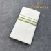 Off-White Pure Handloom Balaramapuram Kasavu Double Mundu with Silver Kasavu and Pastel Green Kara