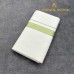 Off-White Pure Handloom Balaramapuram Kasavu Double Mundu with Gold Kasavu and Sea Green Kara