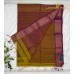 YELLOWISH GREEN MAHESHWARI PURE HANDLOOM COTTON SILK SAREE