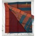PEACOCK BLUE MAHESHWARI PURE HANDLOOM COTTON SILK SAREE