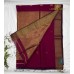 MAGENTA MAHESHWARI PURE HANDLOOM COTTON SILK SAREE