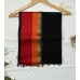 BLACK MAHESHWARI PURE HANDLOOM COTTON SILK SAREE