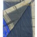 NAVY BLUE MAHESHWARI PURE HANDLOOM COTTON SILK SAREE