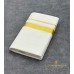 Handloom Cotton Double Mundu Set – Medium Golden Kasavu Zari Border with Double Stripe Detail & Pure Off-White Weave