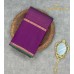 PURE HANDLOOM KANCHIPURAM SILK SAREE-RICH PURPLE  AND GREEN PIPING BORDER