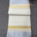 Balaramapuram Handloom Cotton Saree – Plain White Body with Sleek Silver Border, Golden Line Accents & Rich Golden Pallu