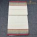 Balaramapuram Handloom Cotton Saree – Plain White Body with Rust Orange & Navy Blue Dual Contrast Border, Gold-Silver Kasavu & Rust Piping