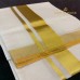 Balaramapuram Unakkupavu Single Set Mundu – Pure White with Classic Golden Kasavu Border