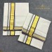 Balaramapuram Unakkupavu Single Set Mundu – Golden Kasavu with Elegant Brown & Black Kara Border