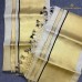 Balaramapuram Unakkupavu Tissue Single Set Mundu – Golden Kasavu with Black Piping & Chuttikkara Design