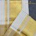 Balaramapuram Unakkupavu Single Set Mundu – All-Over Golden Zari Stripe with Coordinated Neriyathu & Blouse