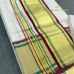 Balaramapuram Unakkupavu Single Set Mundu – Golden Kasavu with Green & Maroon Kara