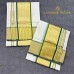 Balaramapuram Unakkupavu Single Set Mundu – Golden Kasavu with Dual-Tone Green Kara Border