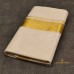 Cream Pure Handloom Balaramapuram Kasavu Double Mundu with Broad Gold Kasavu
