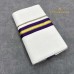 Off-White Pure Handloom Balaramapuram Kasavu Double Mundu with Gold Kasavu and Violet Kara
