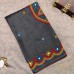 CHARCOAL GREY AND TEAL BLUE  TUSSER SILK SAREE