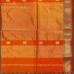 DUAL ORANGE COLOUR MAHESHWARI PURE HANDLOOM SILK COTTON  SAREE