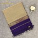 DARK VIOLET MAHESHWARI PURE HANDLOOM SILK COTTON SAREE