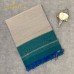 DEEP TEAL-PEACOCK GREEN MAHESHWARI PURE HANDLOOM SILK COTTON SAREE