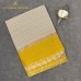 ELEGANT MUSTARD YELLOW MAHESHWARI HANDLOOM PURE SILK COTTON SAREE