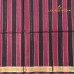 Black Pure Handloom Cotton Silk Saree with Gold and Silver Zari Stripes