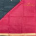Black Pure Handloom Cotton Silk Saree with Gold Buttas and Maroon Zari Border
