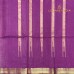 Cream Pure Handloom Cotton Silk Saree with Purple and Gold Zari Border