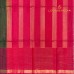 Wine Purple Pure Handloom Cotton Silk Saree with Gold Zari Checks and Green Border