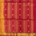 Rust Orange Pure Handloom Cotton Silk Saree with Gold Floral Buttas and Green Border