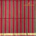 Red Pure Handloom Cotton Silk Saree with Gold and Silver Zari Stripes