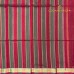 Red Pure Handloom Cotton Silk Saree with Gold and Silver Zari Stripes