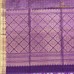 Purple Handloom Cotton Silk Saree with Golden Zari Check Weave