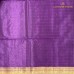 Purple Handloom Cotton Silk Saree with Golden Zari Check Weave