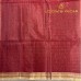 Cream and Maroon Handloom Cotton Silk Saree with Floral Check Weave
