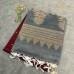 Wine and Grey Handloom Cotton Silk Saree with Floral Woven Pallu