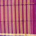Rani Pink Pure Handloom Cotton Silk Saree with Gold and Silver Zari Stripes