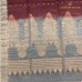 Wine and Grey Handloom Cotton Silk Saree with Floral Woven Pallu