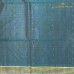 Teal and Royal Blue Handloom Cotton Silk Saree with Golden Floral Pallu