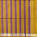 Turmeric Yellow Pure Handloom Cotton Silk Saree with Gold Zari Stripes