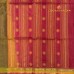 Mehendi Green Pure Handloom Cotton Silk Saree with Gold and Orange Floral Buttas