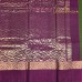 Olive Green Pure Handloom Cotton Silk Saree with Magenta Gold Brocade Border