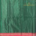 Bottle Green Pure Handloom Cotton Silk Saree with Gold Buttas and Narrow Red Border
